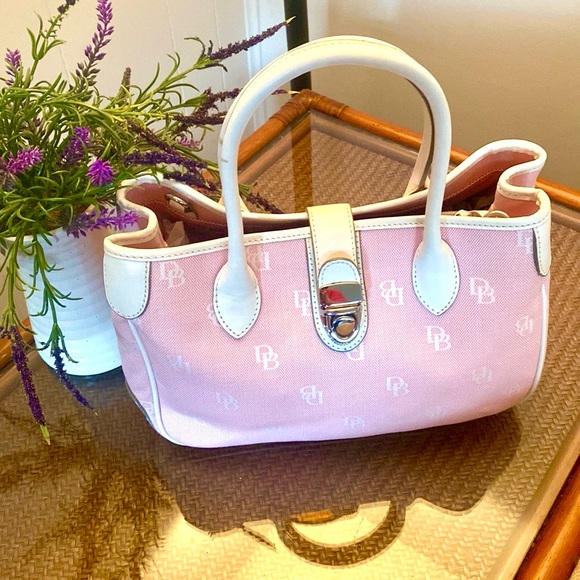 Dooney & Bourke *UNIQUE* Vintage EUC++ Pink Monogram 3-in-1 Crossbody Bag - Picture 1 of 12